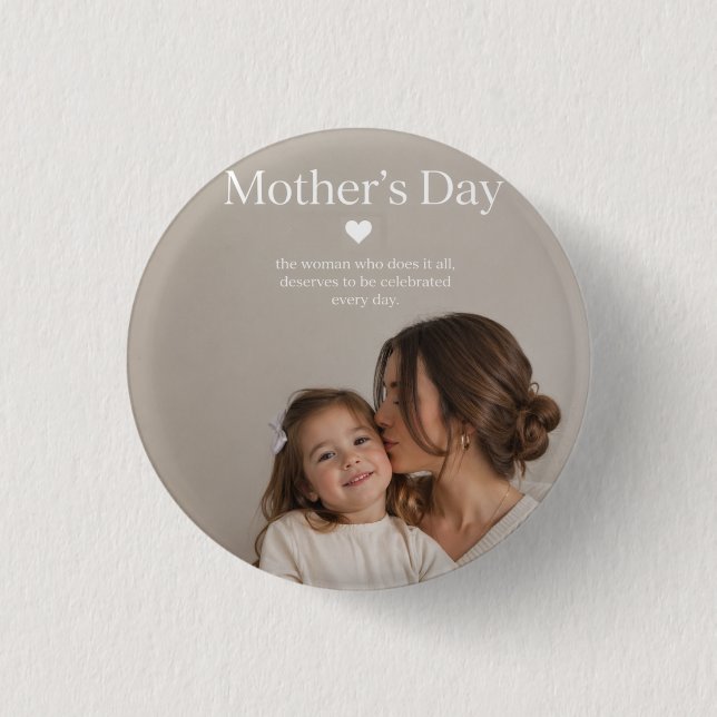 Mother's day  3 cm round badge (Front)
