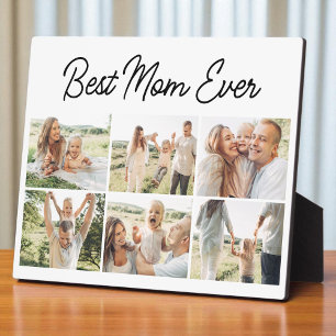 Mother's Day 6 Photo Collage Best Mum Ever Plaque