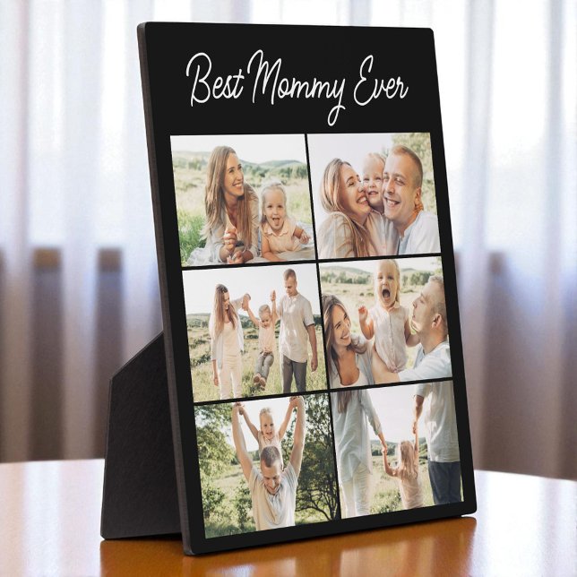 Mother's Day 6 Photo Collage Best Mummy Ever  Plaque (Creator Uploaded)