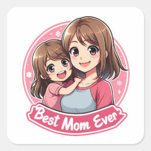 Mother's Day - A mother and her daughter Square Sticker
