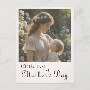 Mother's Day – A Tender Garden Embrace Holiday Postcard