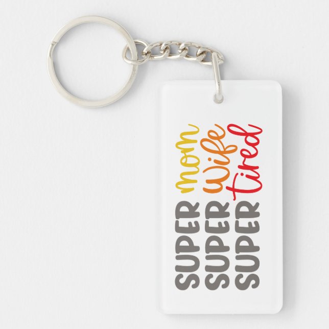 Mothers Day amazing personalised photo Keychain (Front)