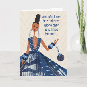 Mother's Day - And she love her children... Thank You Card