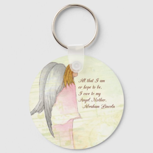 Mother's Day Angel Religious Key Ring (Front)
