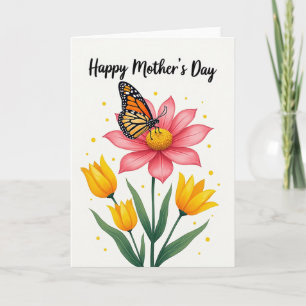 Mothers Day Aunt Floral Art Card
