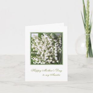 Mother's day. Auntie. Flowers. Lily of the Valley Card