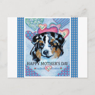 MOTHER'S DAY AUSTRALIAN SHEPHERD POSTCARD