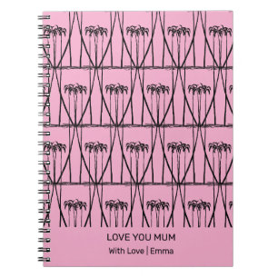 Mother's Day Awesome Silhouette Coconut Trees Notebook