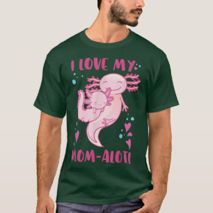 Mothers Day Axolotl Daughter Mama Matching Girls W T-Shirt
