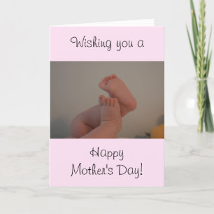 Mother's Day Baby Feet Baby Girl Card