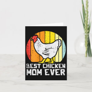 Mothers Day Best Chicken Mum Ever Retro Farm Hen M Card
