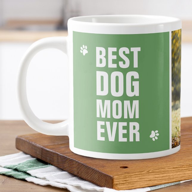 Mother's Day Best Dog Mum Ever Photo Large Coffee Mug (Mother's Day Best Dog Mom Ever Photo Giant Coffee Mug)