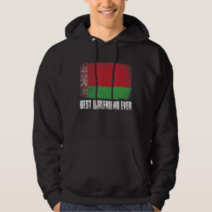 Mother's Day Best Girlfriend Ever Distressed Belar Hoodie