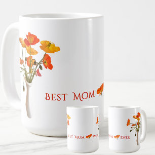 Mother's Day Best Mom Ever Poppy Photo Gift Coffee Mug