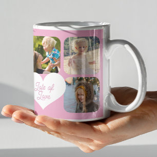 Mother's Day Best Mum Ever 7 photo collage pink Coffee Mug