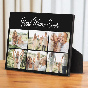 Mother's Day Best Mum Ever Custom 6 Photo Collage Plaque