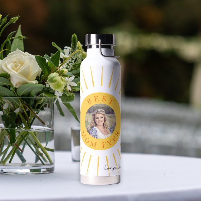Mother's Day best mum ever custom photo love you Water Bottle (Creator Uploaded)