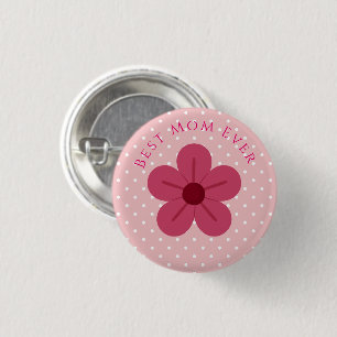 Mothers Day,Best Mum Ever, Elegant,Simple,Trendy 3 Cm Round Badge