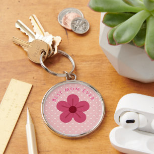 Mothers Day,Best Mum Ever, Elegant,Simple,Trendy Key Ring