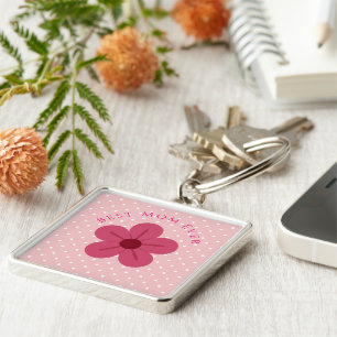 Mothers Day,Best Mum Ever, Elegant,Simple,Trendy Key Ring