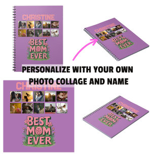 Mother's Day Best Mum Ever Photo Collage Keepsake Notebook