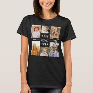  Mother's Day Best Mum Ever Photo Collage T-Shirt