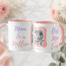 Mother's Day Best Mum Ever Photo Pink Personalised