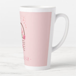 Mother's Day,Best Mum Ever, with Beautiful Flower Latte Mug