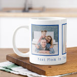 Mother's Day Best Mum In The World Multi Photo Large Coffee Mug<br><div class="desc">Custom printed coffee mug personalised with your photos and words "best Dad in the word ♥️ we love you". Add 3 special photos.</div>