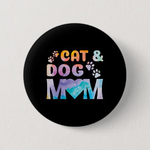 Mothers Day Best Mum Pet Cat And Dog From Daughter 6 Cm Round Badge