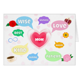Mothers Day Best Mum Word Clouds Queen Crown Love