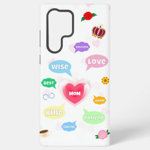Mothers Day Best Mum Word Clouds Queen Crown Love Samsung Galaxy Case