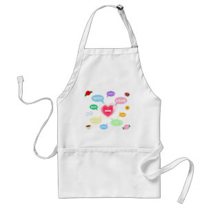 Mothers Day Best Mum Word Clouds Queen Crown Love Standard Apron