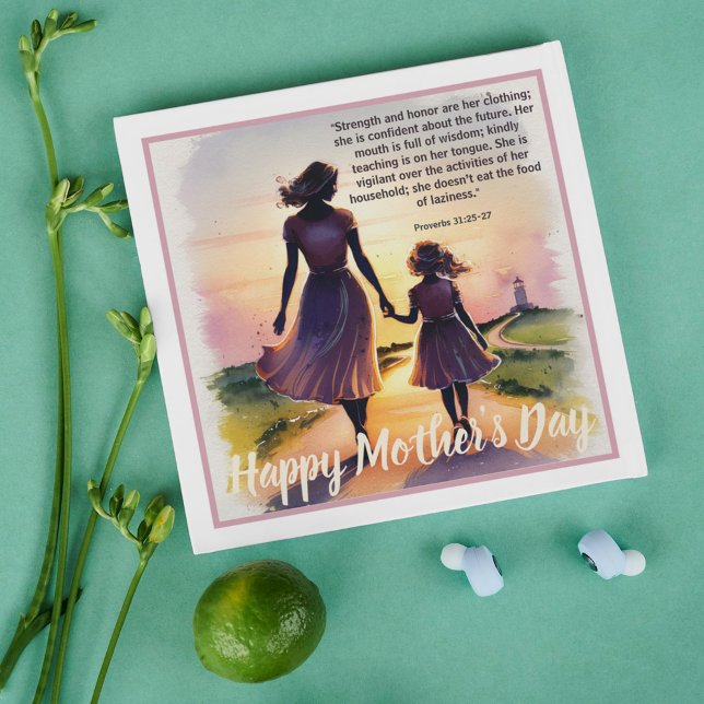 Mother's Day Bible Verses: Proverbs 31 :25-27 Holiday Card (Creator Uploaded)