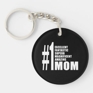 Mothers Day Birthdays Christmas Number One Mum Key Ring