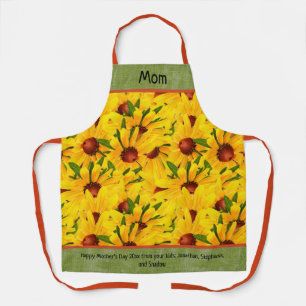  Mothers Day Black-Eyed Susan Random Pattern Apron