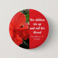 Mother's Day Blessed Bible Verse Orange Flower red