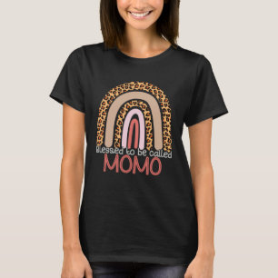 Mothers Day Blessed To Be Called Momo Rainbow Leop T-Shirt