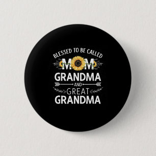 Mother's Day Blessed To Be Called Mum Grandma Grea 6 Cm Round Badge