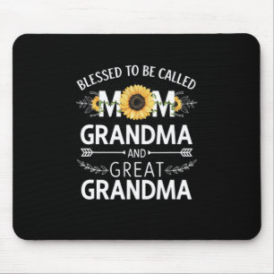 Mother's Day Blessed To Be Called Mum Grandma Grea Mouse Pad