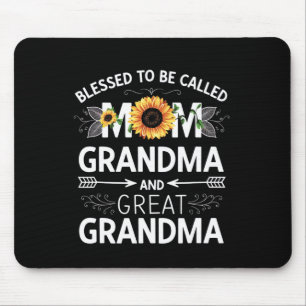 Mother's Day Blessed To Be Called Mum Grandma Grea Mouse Pad