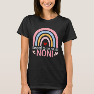 Mothers Day Blessed To Be Called Noni Boho Rainbow T-Shirt