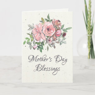 Mother's Day Blessings Bible Verse Floral Holiday Card