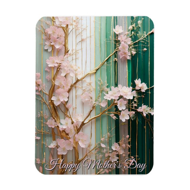  Mother's Day Blooming Cherry Blossoms Wall  Magnet (Vertical)