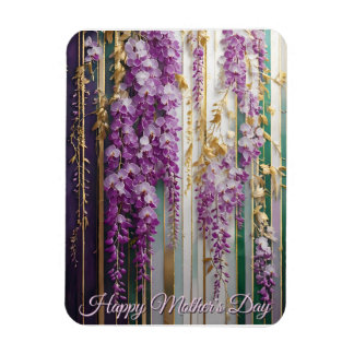 Mother's Day Blooming Wallpaper Violet Wisteria Magnet