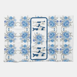 Mothers Day Blue Floral Mum Tea Towel