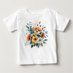 Mother's Day Boho Flowers Clipart-619830 Baby T-Shirt