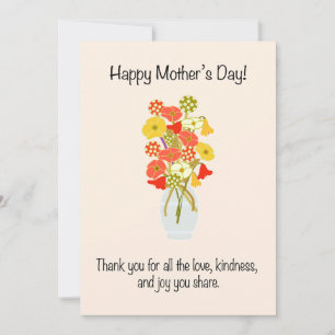 Mother's Day bouquet of flowers Holiday Card