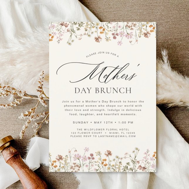 Mother's Day Brunch Boho Terracotta  Invitation (Creator Uploaded)