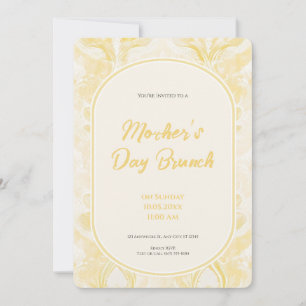 Mothers day brunch invitation butter yellow